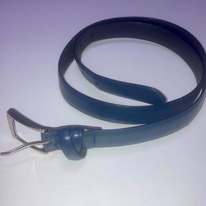 Navy Blue Genuine Leather Belt
